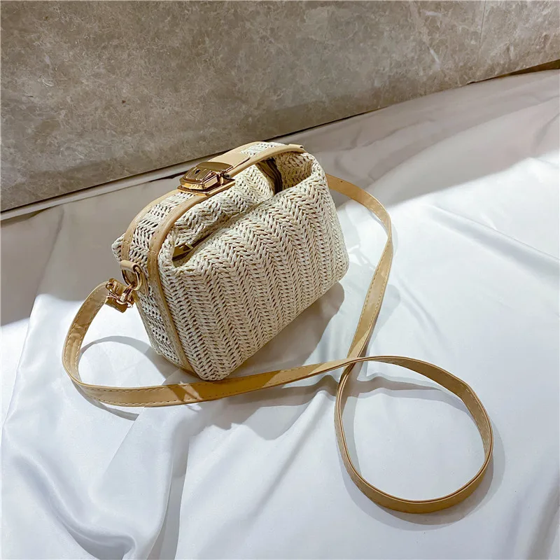 Fashion Straw Handbags For Women Bags 2020 New Summer Beach Bag Rattan Bag Handmade Vintage Woven Handbag Female Shoulder Bags