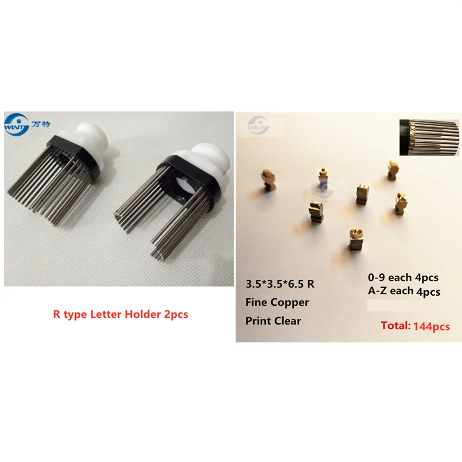 

3.5*3.5*6.8mm Hot Stamping Letters And Number A-Z 0-9 Each 4pcs Holder 2Pcs For Expiration Coding Machine