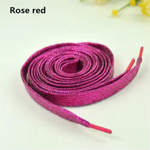 1 cm Width Colorful Lurex Shoelaces Trendy Bright Colorful Fall Winter Shoelaces Sneaker White Casual Sports Leather Shoes Laces - Image 11