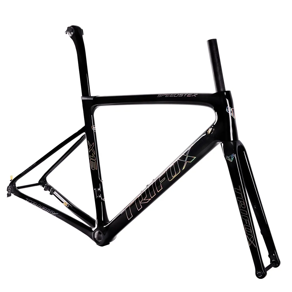 TRIFOX X16 Disc Brake Ultralight Carbon Road Bike Frame Racing Bicycle Frameset 142*12 Thru Axle Fork Seatpost Headset