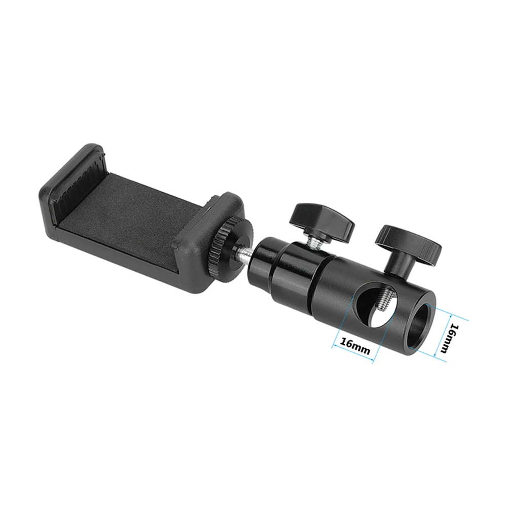 Clip per Smartphone regolabile CAMVATE 16mm adattatore testa supporto luce 1/4 "-20 supporto supporto testa a sfera per Smartphone (58 - 85mm)