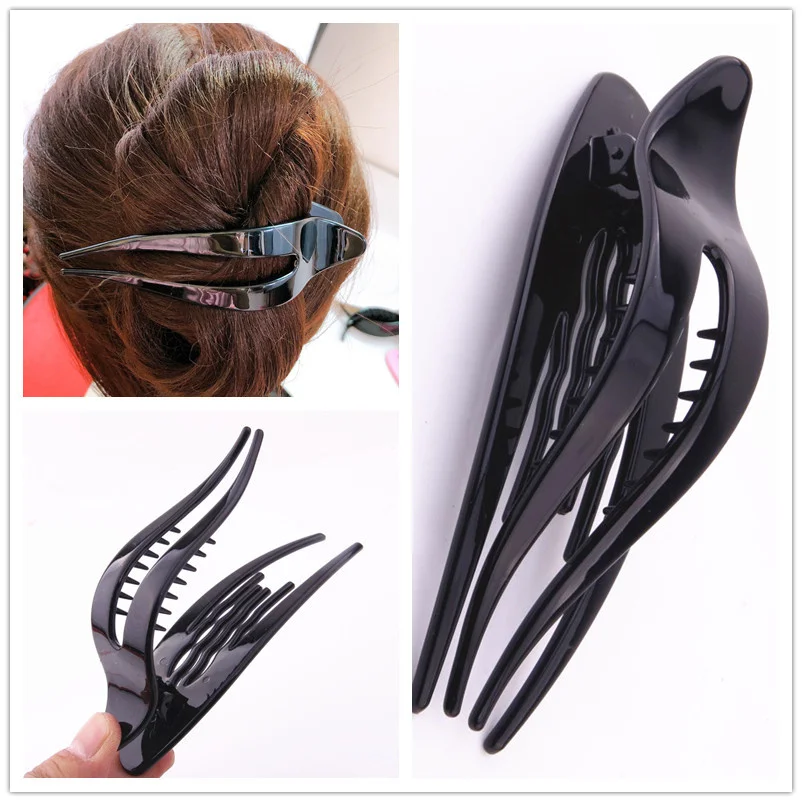 11 Cm Crabs For Hair Good Quality Abs Plastic Black Jellyfish Shape Hair Claw Clips Hairpin Vintage Barrettes Hairdressing