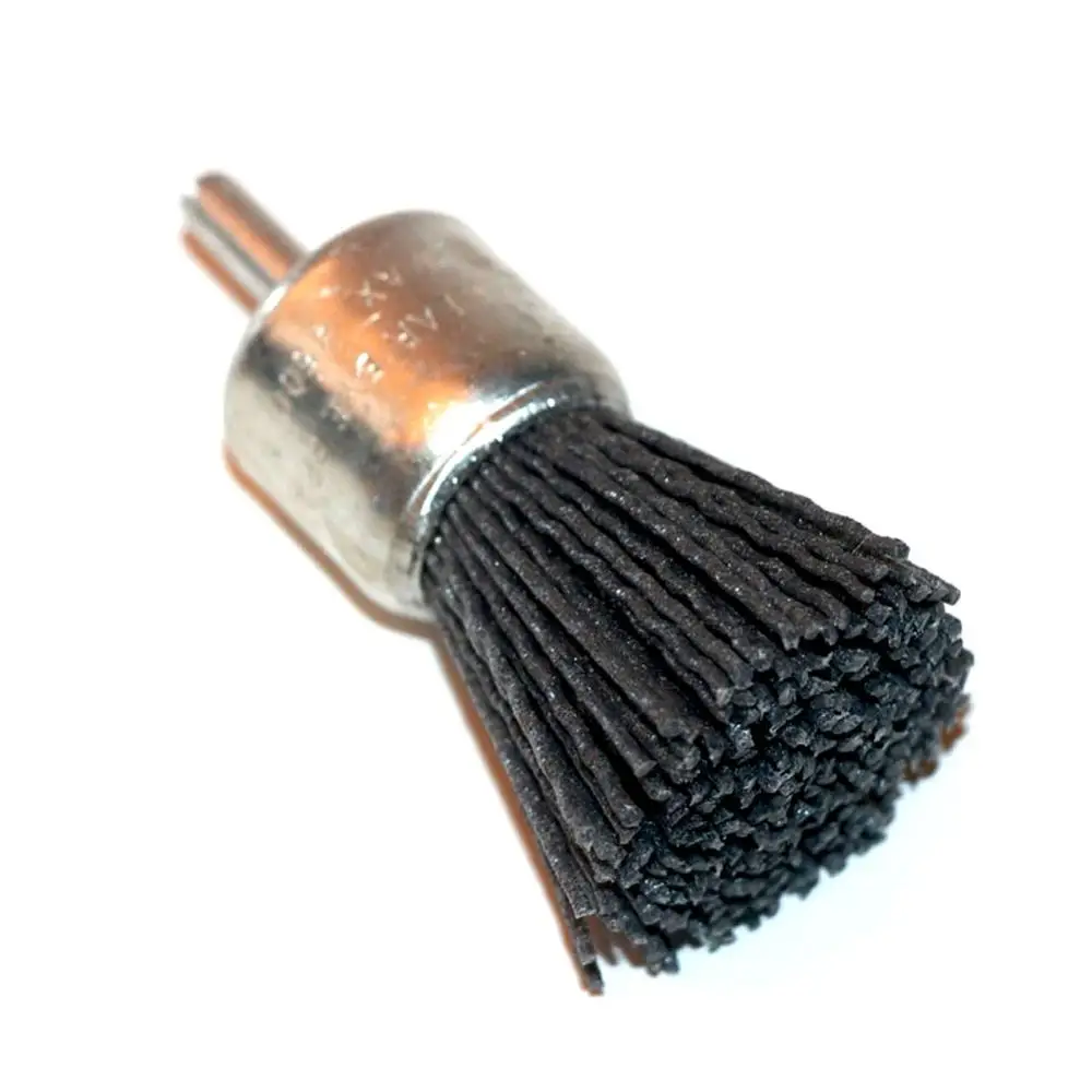 Escova de polimento de fio de nylon, 2 peças od 35mm, cabo abrasivo em forma de caneta, haste de 6mm