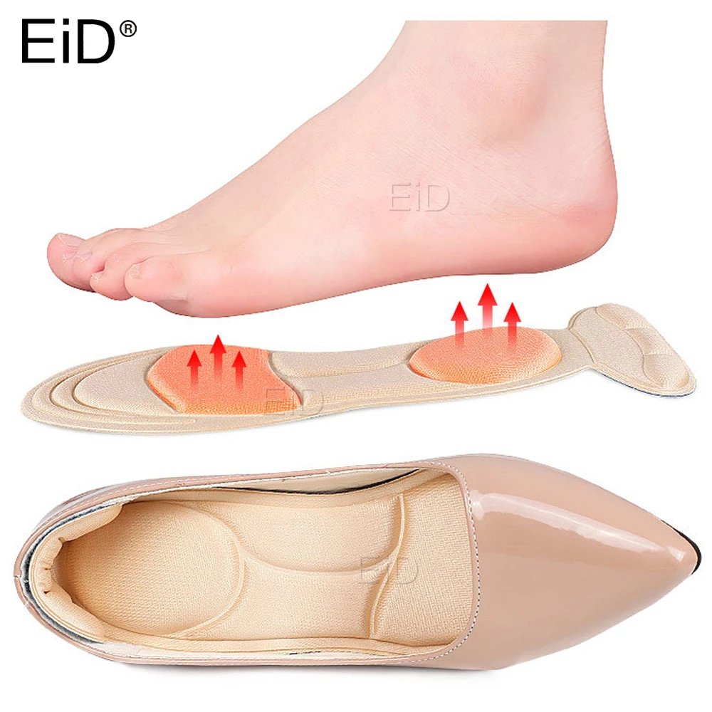 

4D удобные дышащие женские модные стельки из пены с эффектом памяти, массажные стельки для обуви на высоком каблуке, противоскользящие подушечки для подошвенного фасциита, хит продаж