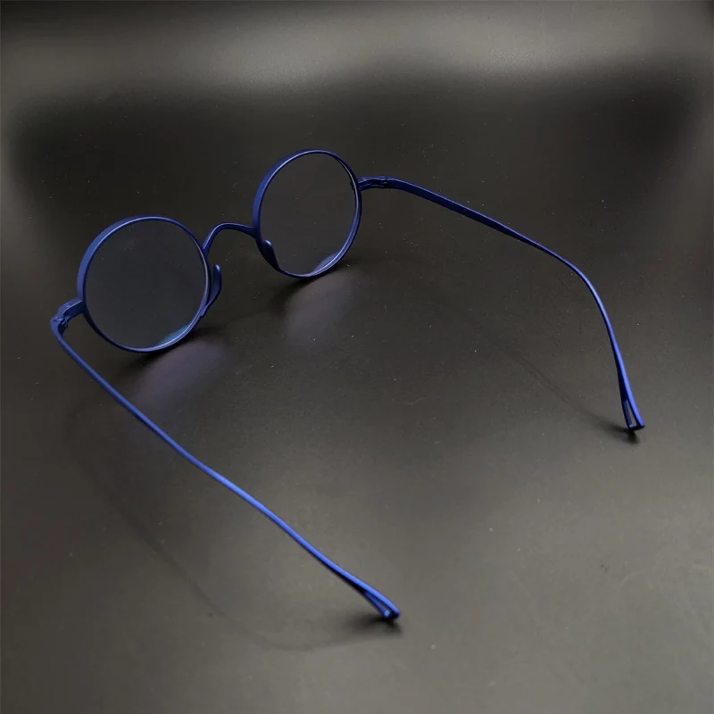 Japanese Pure titanium vintage round glasses anti blue myopia