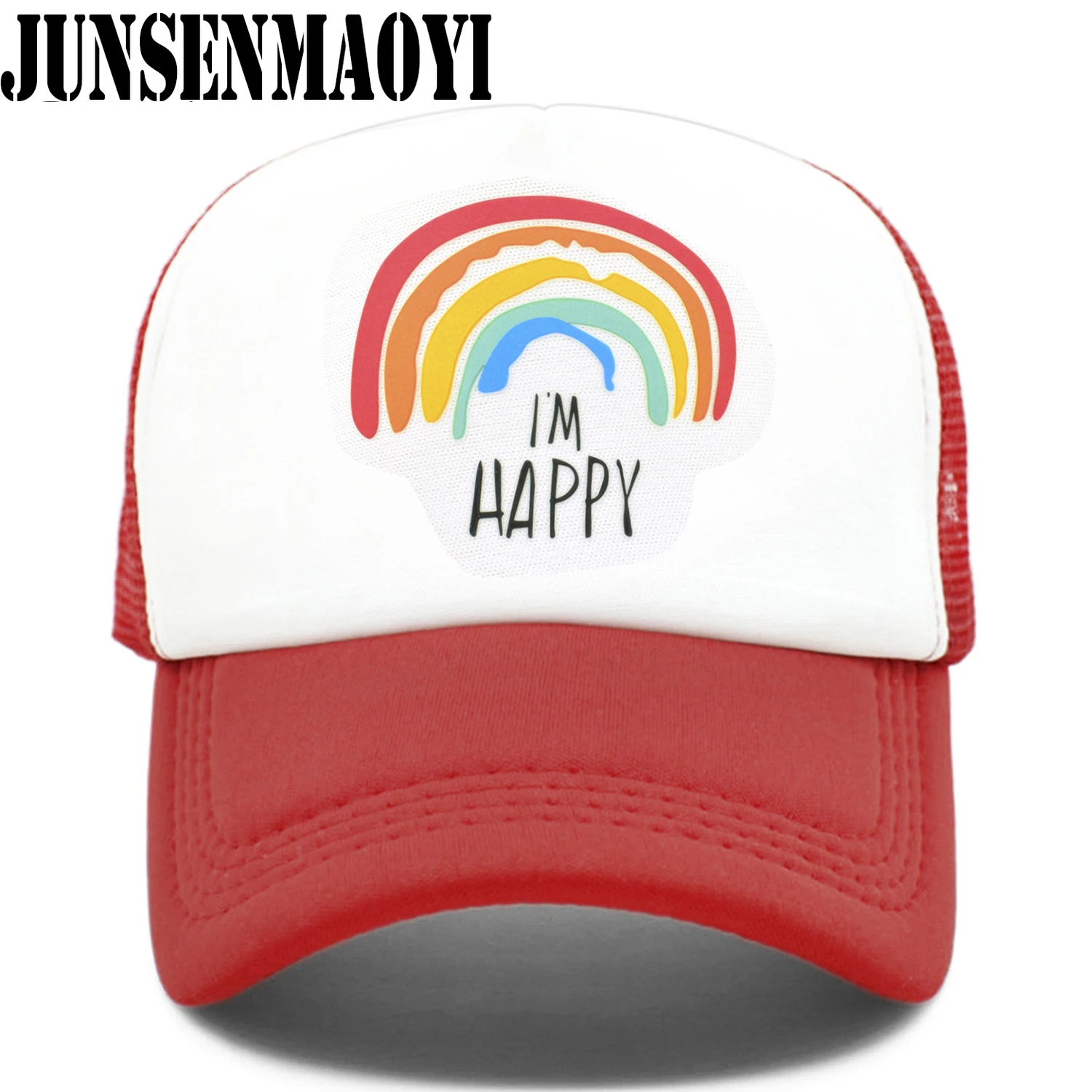 

New Adult Kids Kid Family Matching Trucker Caps Dad Mom Caps Cool Happy Cap Summer Colorful Mesh Baseball Caps Hat for Men Women