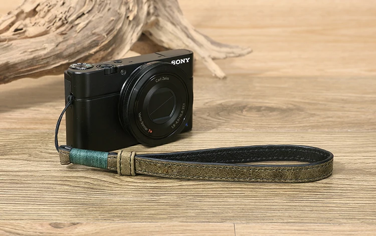 Original Genuine Leather Camera Wrist Straps DSLR Hand Lanyard for Sony RX100/M2/M3/M4/M5/M6/M7 Ricoh GR2/GR3