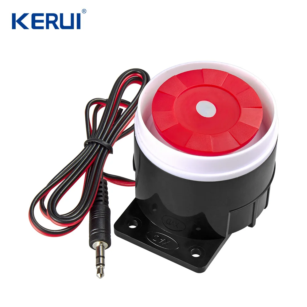 Kerui-minisirena con cable para PSTN GSM, sistema de seguridad inalámbrico para el hogar, accesorios de alarma de 120 dB