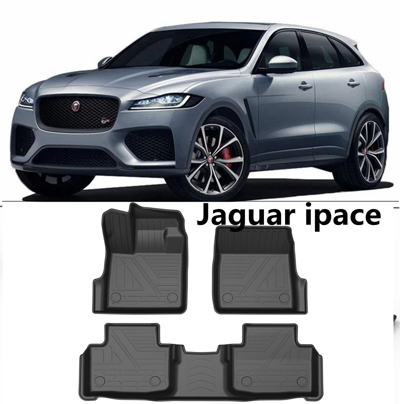 Use for Jaguar Ipace car carpet  Jaguar Ipace car floor mats Full Set Trim to Fit For Jaguar Ipace waterproof floor mats