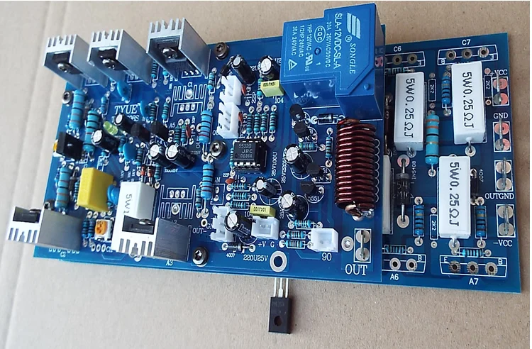 Newest  A1943 C5200+2SC3858 2SA1494/2SC2922 2SA1216 Assembled 1100W Powerful amplifier board/mono amp board stage amplifer board