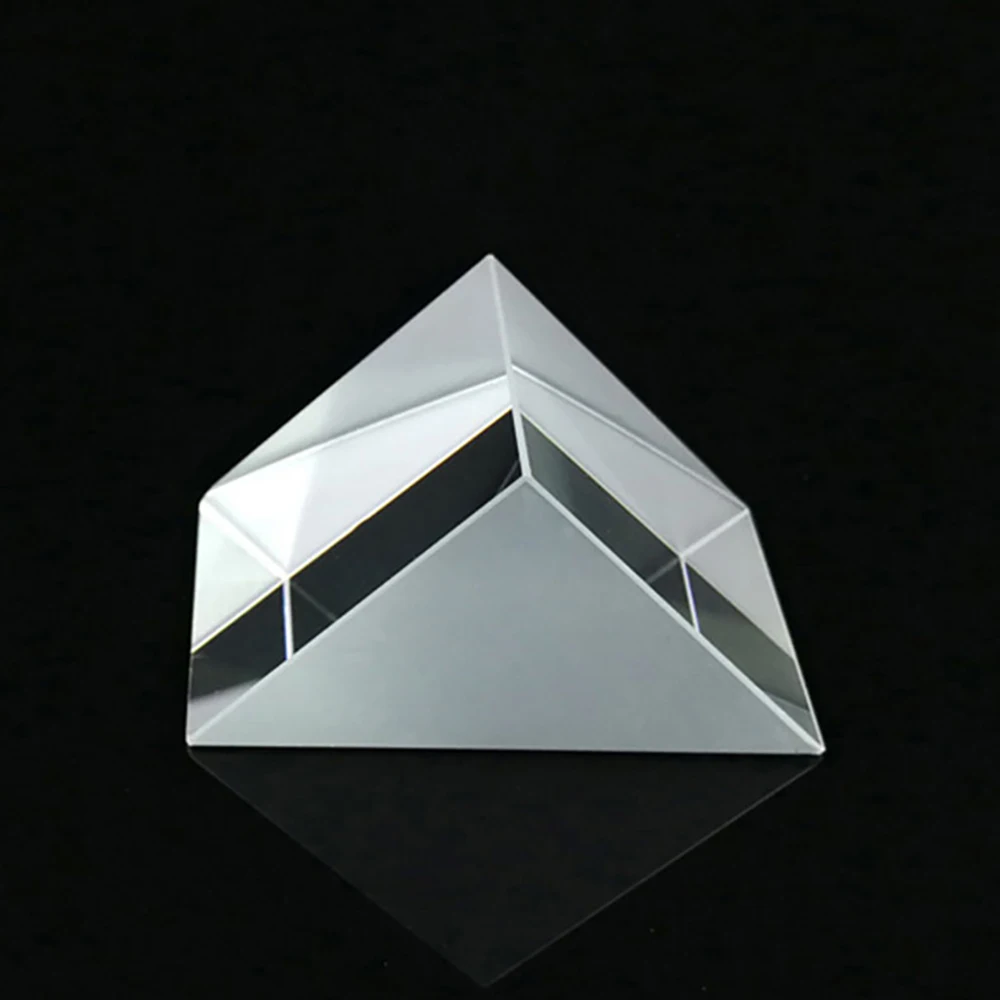 Optical Triangular Prism 10*10*10mm Right Angle Internal Reflection Prisms Mirror  Reflective Surface Coated  Aluminum and Black