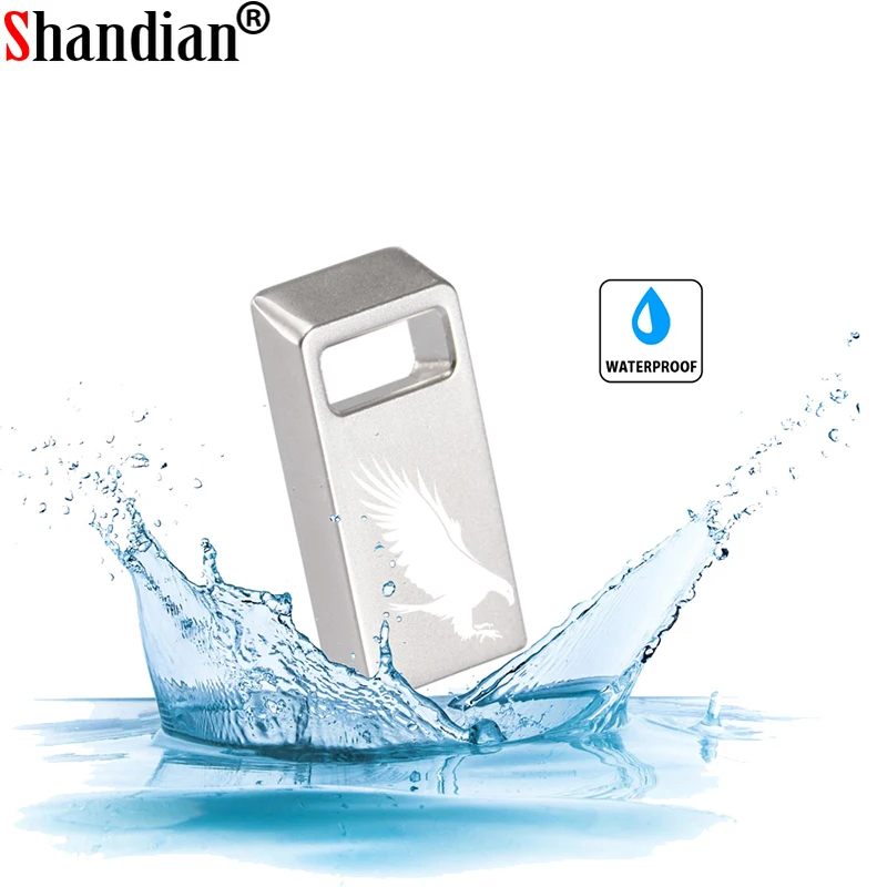 

SHANDIAN Super Mini Metal Pen Drive Usb Flash Drive 64GB 32GB 16GB 8GB Pendrive Waterproof Silver Memoriy Usb Stick Friend Gif