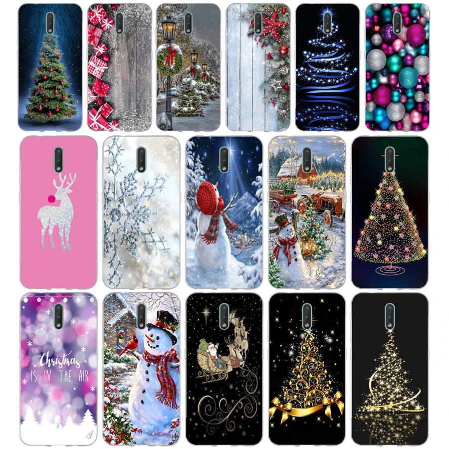 341FG  Snowman Colorful Merry Christmas gift Soft Silicone Tpu Cover phone Case for Nokia 2.1 2.3 3 3.1 4.2 5 5.1 Plus 7.2 6 8