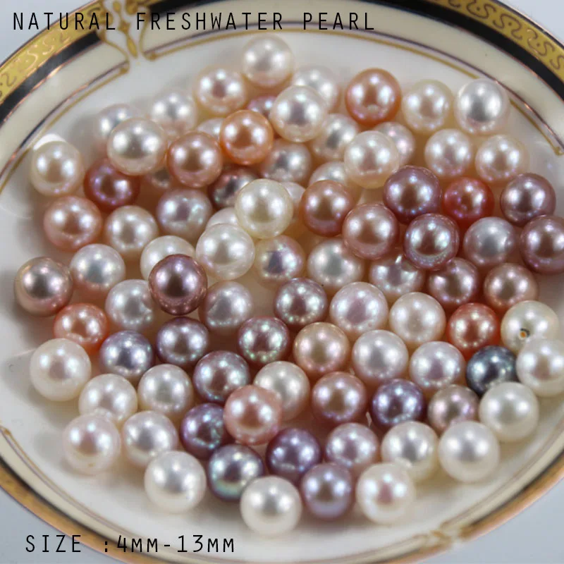 MADALENA SARARA 8-9mm Freshwater Pearl Round Shape Bright Luxury Natural Color For DIY Making