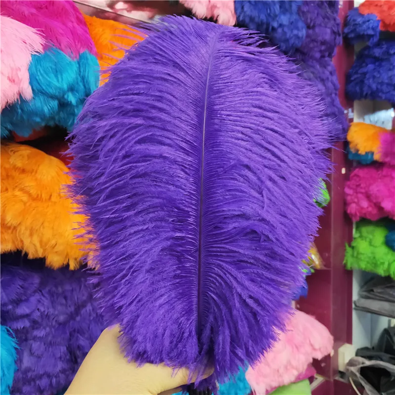 

Sale 50pcs/lot Beautiful Purple Ostrich Feather 30-35cm/12-14inch Jewelry for Wedding Accessories Diy Dancers Feathers Plumas