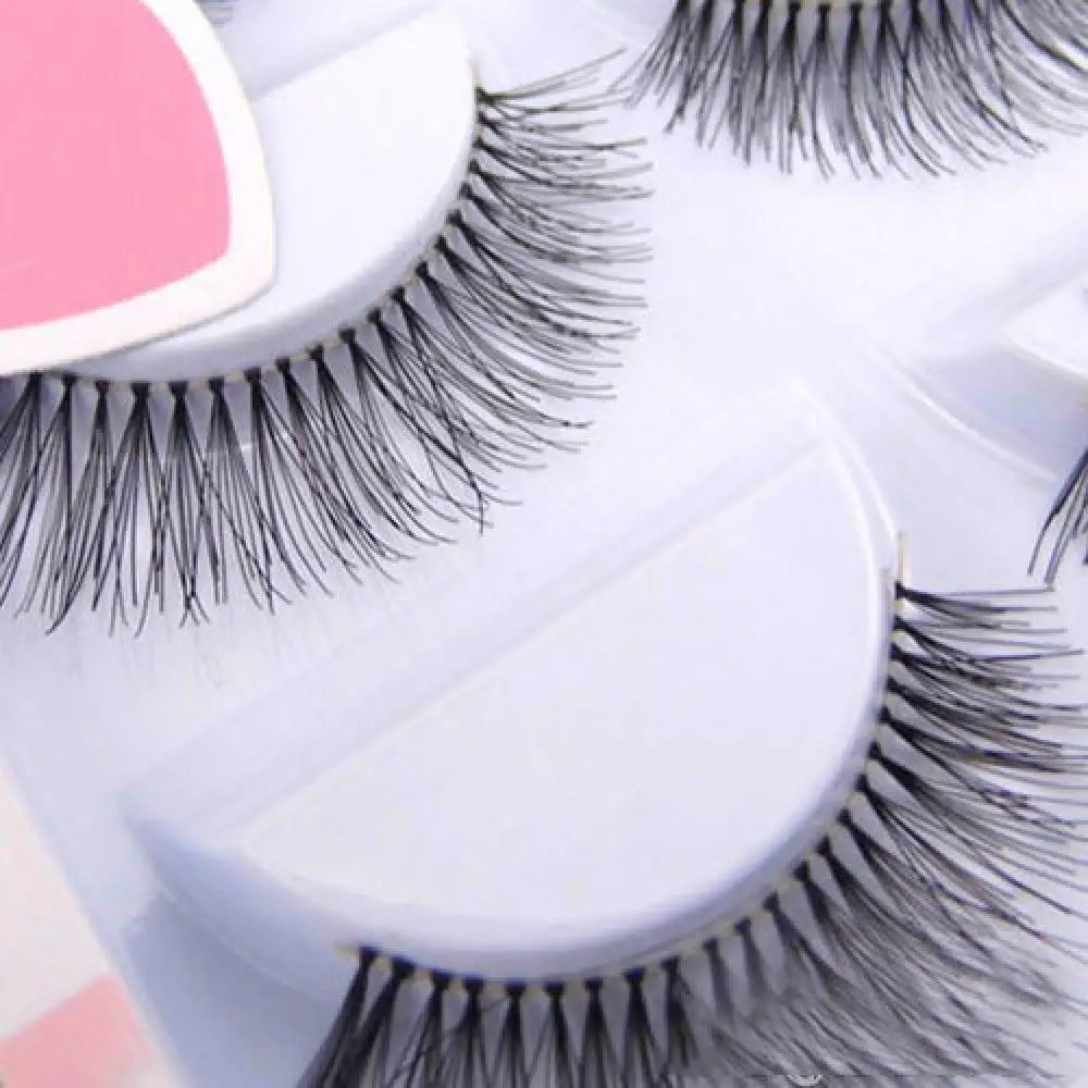 5คู่ผู้หญิงธรรมชาติยาวหนาตา Lashes แต่งหน้าขนตาปลอมยาวกล่องแพคเกจ