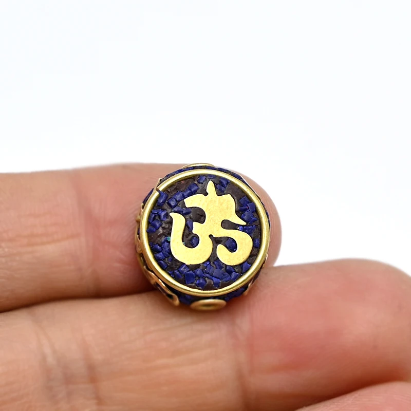 TZ-F05 Nepal Handmade Beads Tibetan Colorful Clay Round Beads Pendant Accessories Diy Beads for Jewelry Making