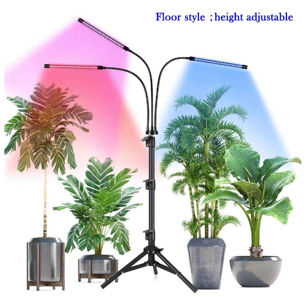 Red Blu-ray 40W 245mm， USB Plant Growth Lamp, Floor Support, Multifunctional Indoor Fleshy Flower and Vegetable Supplement Light