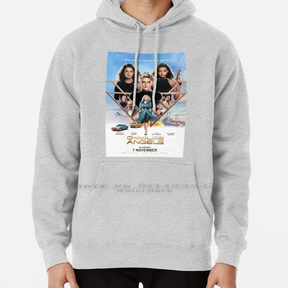 Charlie's Angels Hoodie Sweater 6xl Cotton Charlies Angel 2019 Kristen Stewart Ella Balinska Naomi Women Teenage Big Size