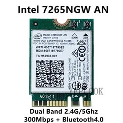 Karta Wi-Fi 7265NGW AN Wireless N 7265AN Dwuzakresowa karta sieciowa 2,4 GHz/5 GHz 300 Mb/s Bluetooth 4.0 NGFF M.2 802.11a/g/n