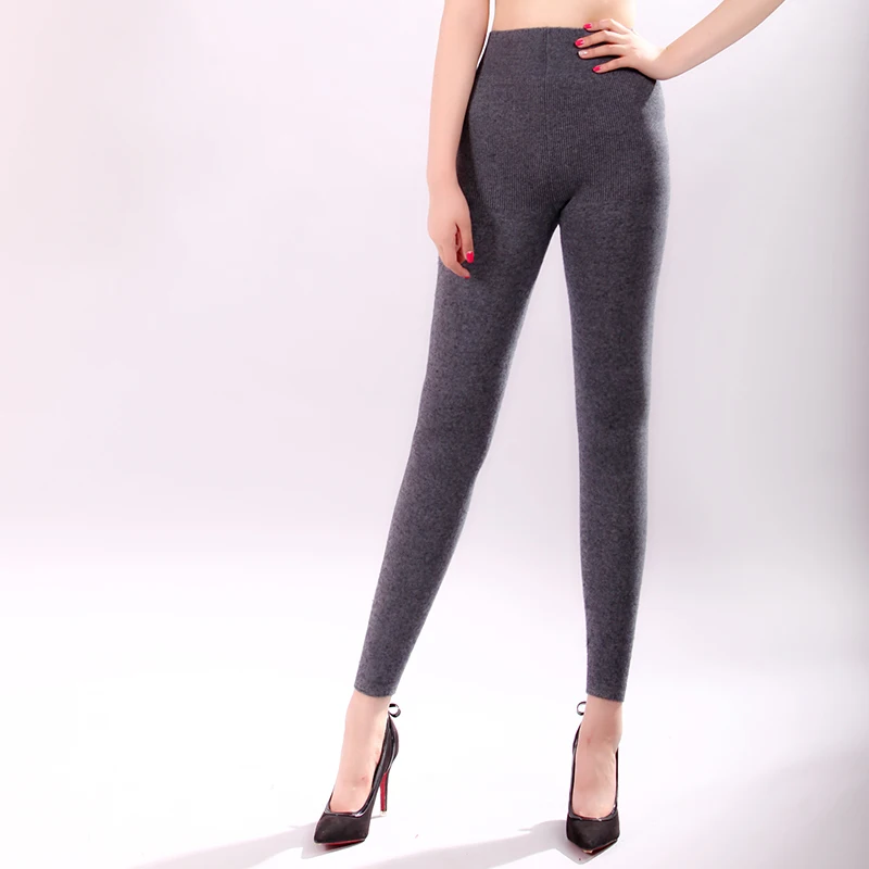 Hot Sales Pants Women Autumn Winter Cashmere and Wool Leggings Long Elastic Ladies Pant Woman Trousers High-quality