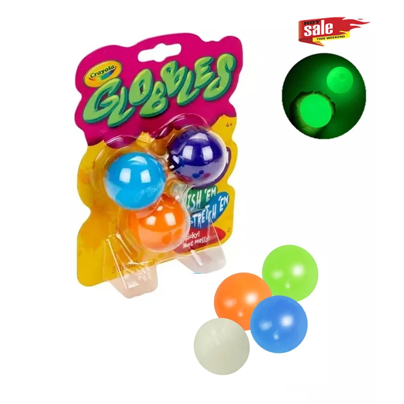 4 Pieces of Pressure Release Toy Ball Explosion Model Sticky Wall Pressure Relief Ball Random Colors