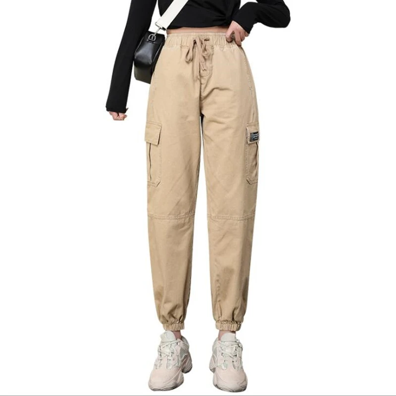 

women army harem camo pants streetwear punk black cargo pants women capris trousers High waist pants camouflage loose joggers