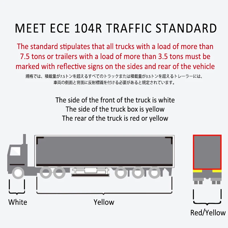 5cmX25m ECE 104R Thú Cưng Phản Quang Dán Cho Xe Ô Tô, Xe Tải Đường An Toàn Tự Dán Cảnh Báo Băng