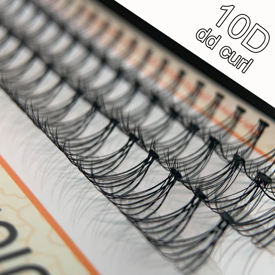 IGUIONSS 10D Lashes Cluster Eyelash Extension Natural Long Black 3D Volume Effect Faux Bunche Individual Makeup Cilias