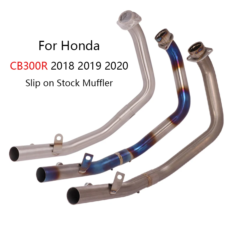 For Honda CB300R 2018 2019 2020 Exhaust Pipe Motorcycle Header Mid Link Tube Slip On Stock Muffler Stainless Steel/Titanium