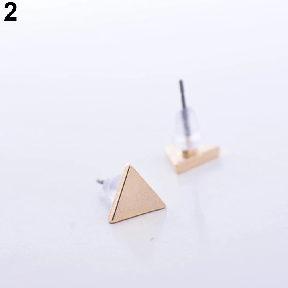 Jewelry Triangle Stud Earrings For Women Girls Kid Lady Wedding Jewelry Gift Dropsgipping