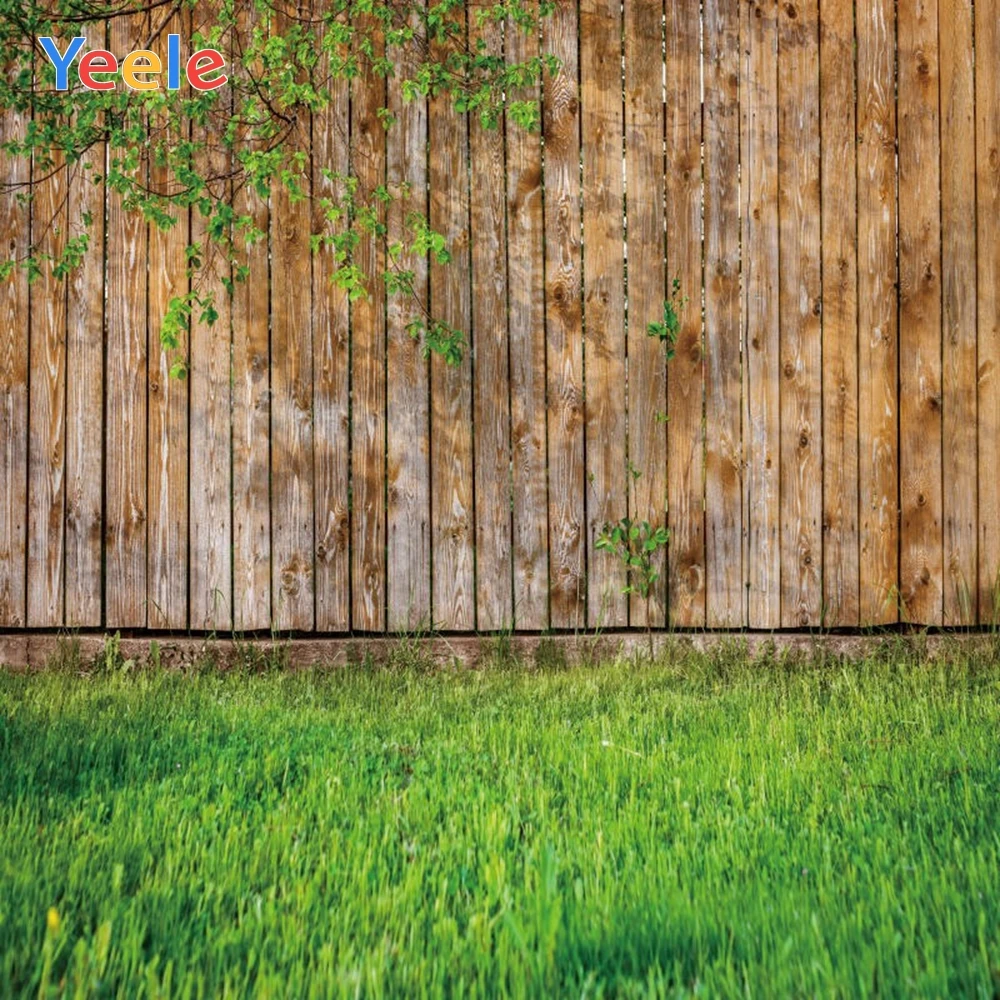 

Spring Tree Grassland Green Wood Board Photography Backdrops Vinyl Baby Photographic Background For Photo Studio Photophone Prop