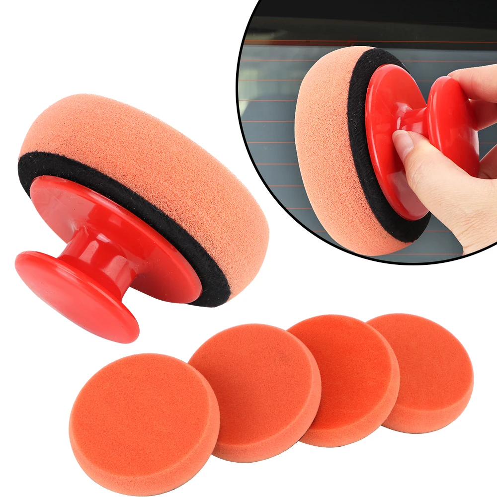 Car Polisher Sponge Car-Styling Flat Sponge Buffing Polishing Pad Buffing Polisher Kit for Glass Polishing Car Accessories