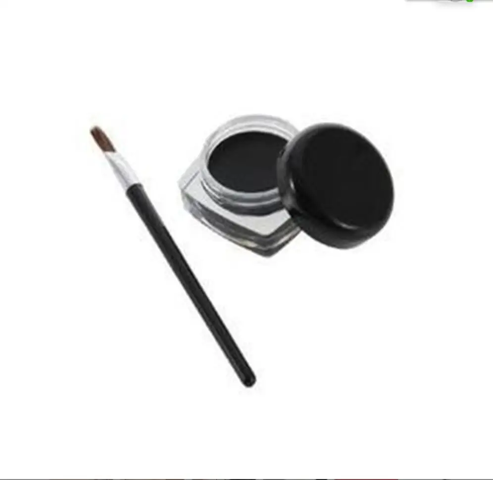 Black Color Eyeliner Gel with Brush Easy to Wear Makeup Long-lasting Waterproof Eye Liner Make up Beauty Women Cosmetics T2046