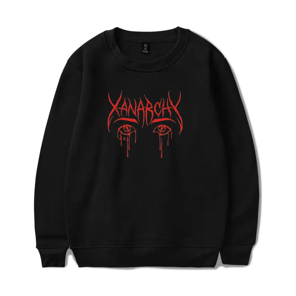 

Lil xan Xanarchy O-Neck Sweatshirts Autumn Hip Hop Men Hoodies Pullover Harajuku Fashion Sweatshirt Oversize Tracksuit clothes