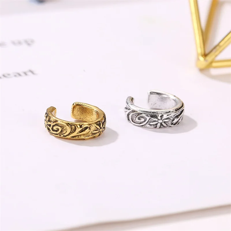 2021 Ear Cuff Gold Leaves Non-Piercing Ear Clips Fake Cartilage Earrings Clip Earrings For Women Men Girl Charm Jewelry Gifts