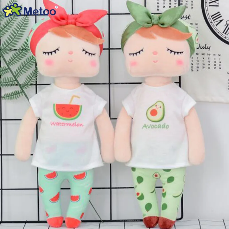 New Soft Metoo Fruit Angela Doll Stuffed Toys Plush Watermelon Fresh Cute Kawaii Kids Gift Metoo Dolls for Girls