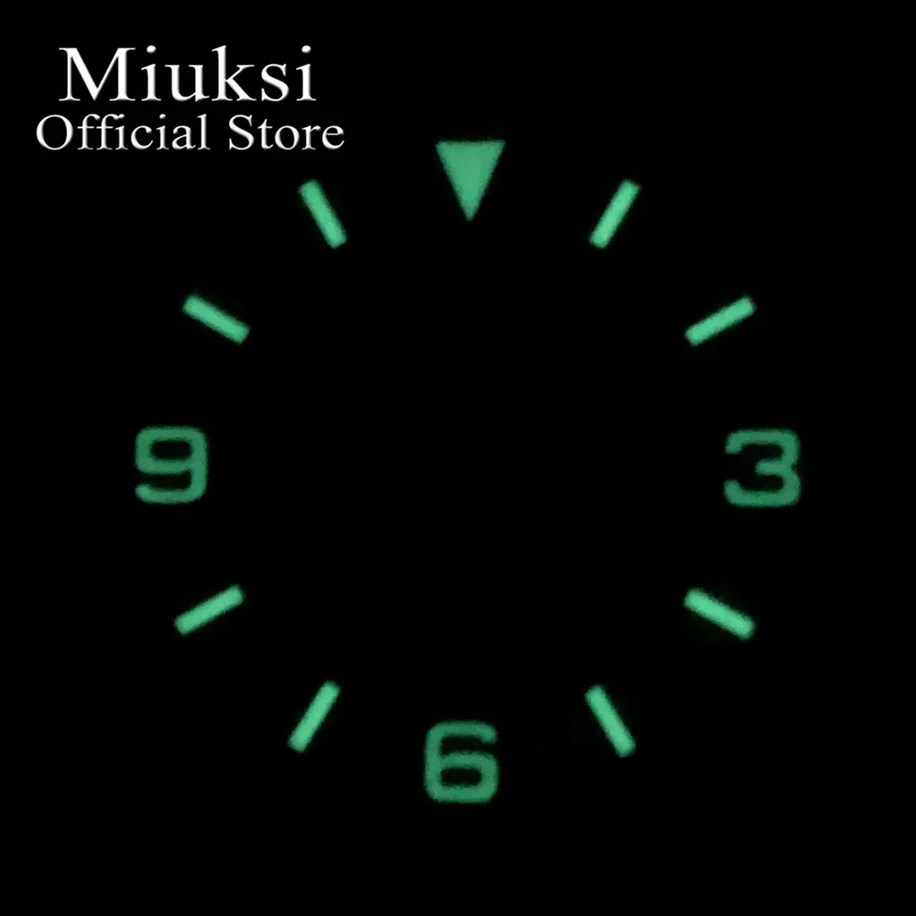 Miuksi 29mm black white green watch yellow orange dial luminous fit NH35 NH36 ETA2824 2836 Miyota 8215 821A DG2813 3804 movement