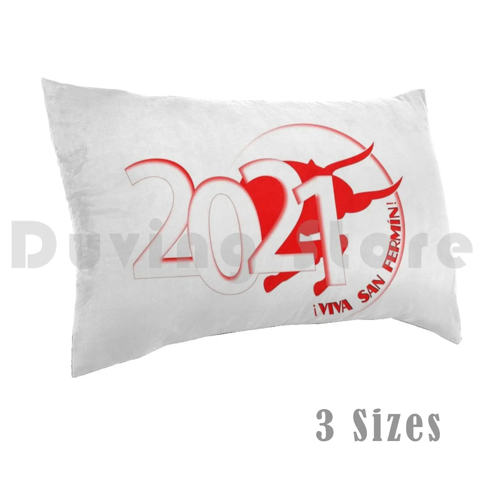 Pillow case Fun Design To Celebrate San Fermín In Pamplona ; Put These Sanfermineros