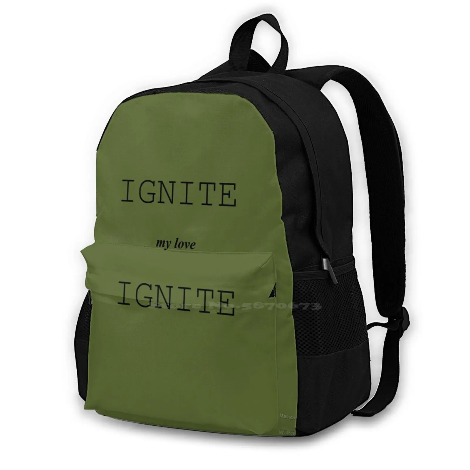 Ignite 386D Print Design Backpack Student Bag Aaron Shatter Me Tahereh Mafi