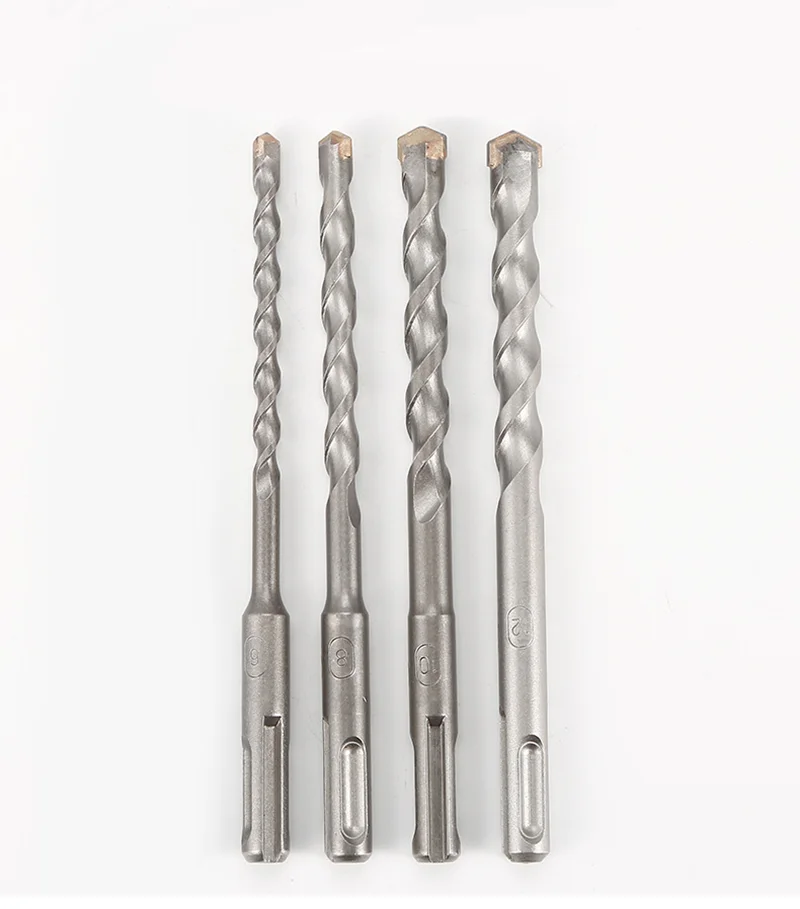 160mm 9pcs Tungsten Steel Alloy Concrete Drill Bit SDS PLUS Round and Square 5-16mm for penetrating walls, stone and concrete