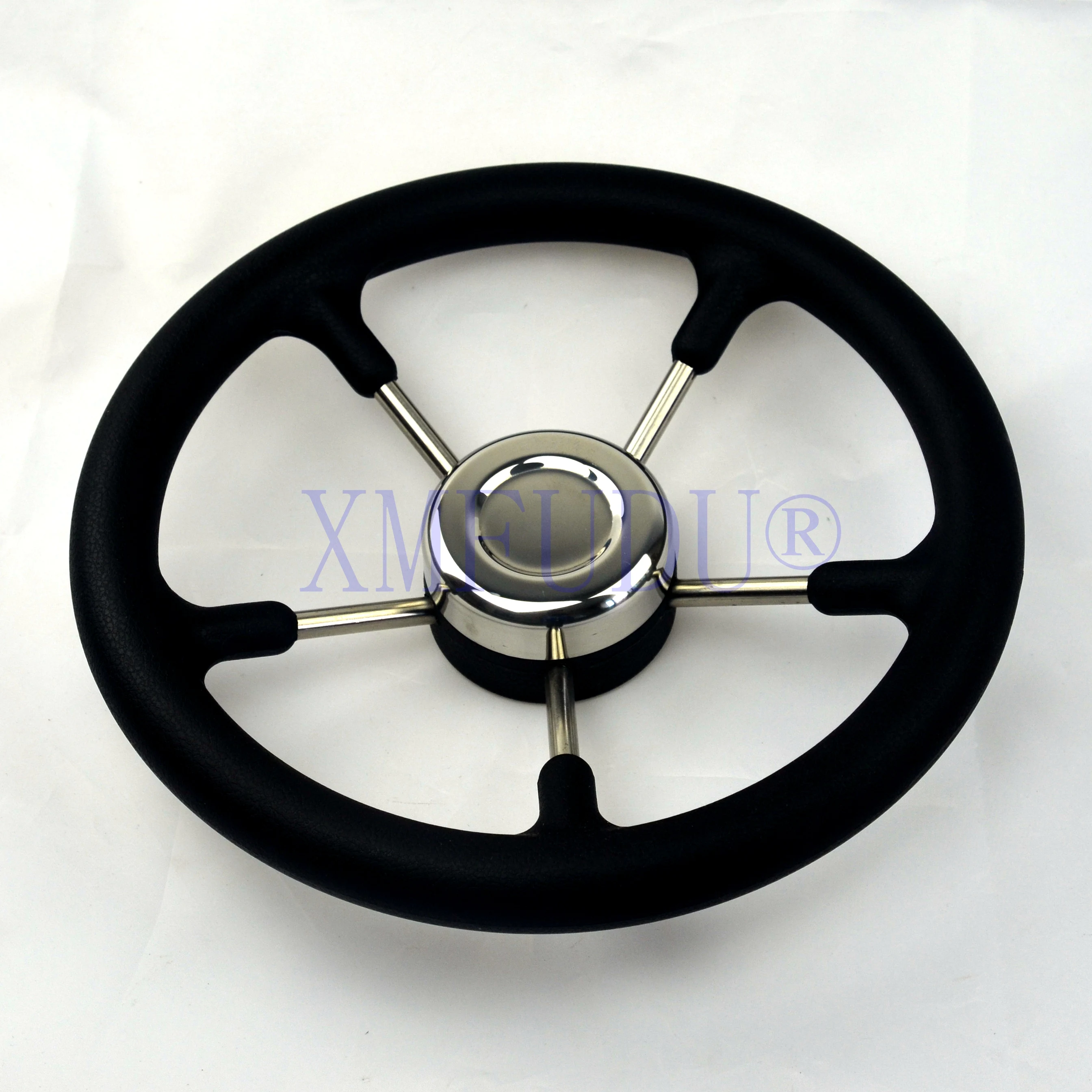 

13-1/2" Boat Stainless steel Steering Wheel with Polyurethane Foam Black Fits 3/4" Shaft Boat Accessories marine