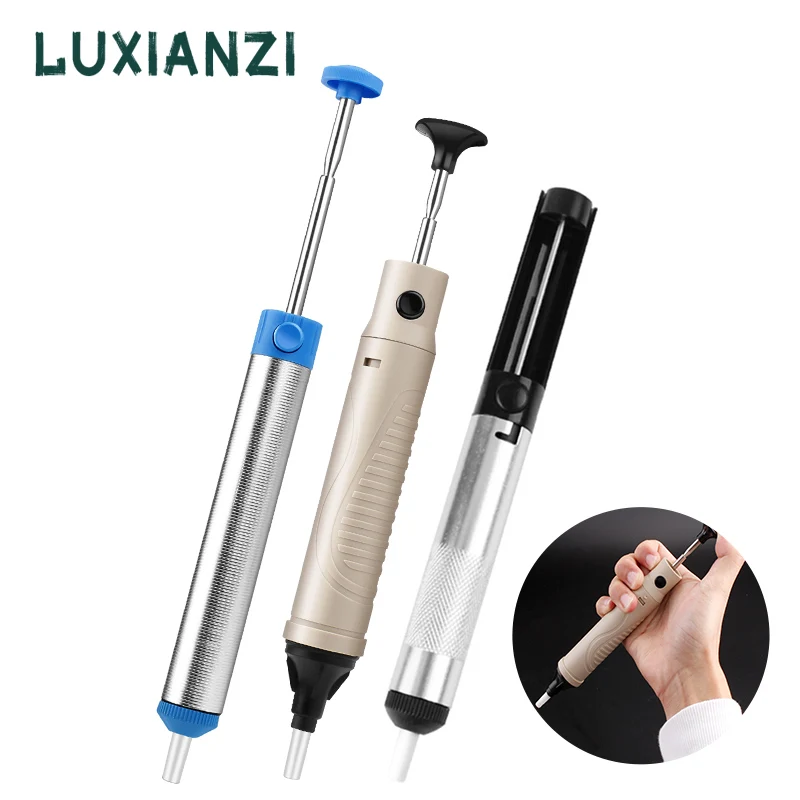 

LUXIANZI Powerful Plastic Desoldering Pump Suction Tin Gun Soldering Sucker Pen Removal Vacuum Soldering Iron Welding Tool