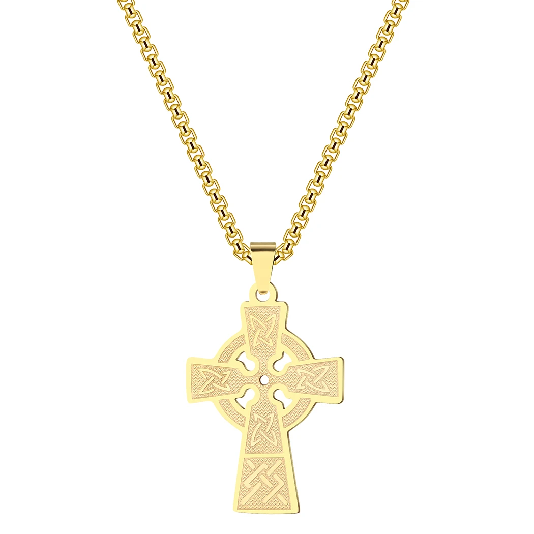 Kinitial Fashion Armenian Cross Knot Necklace Talisman Solar Celtics Armenian Druid Amulet Pendants Necklaces Choker Jewelry