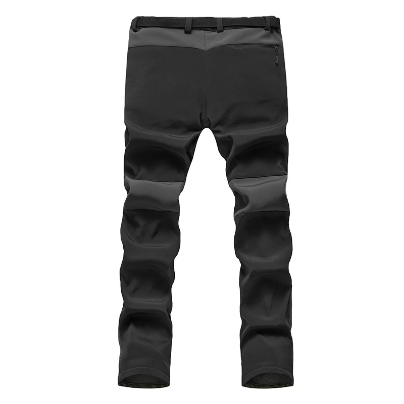 Men Winter Fleece Waterproof Outdoor Hiking Pants Windproof Camping Fishing Trekking Hunting Skiing Travel Soft Shell Trousers