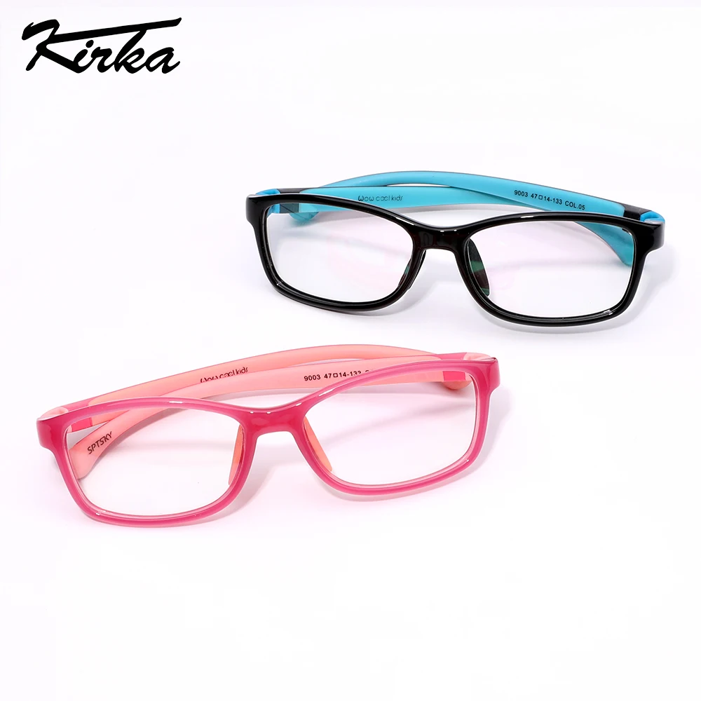 

Kirka Children Frames Eyeglasses TR90 Flexible Myopia Optical Frames Kids Silicon Sports Eyewear Glasses with Straps 9003