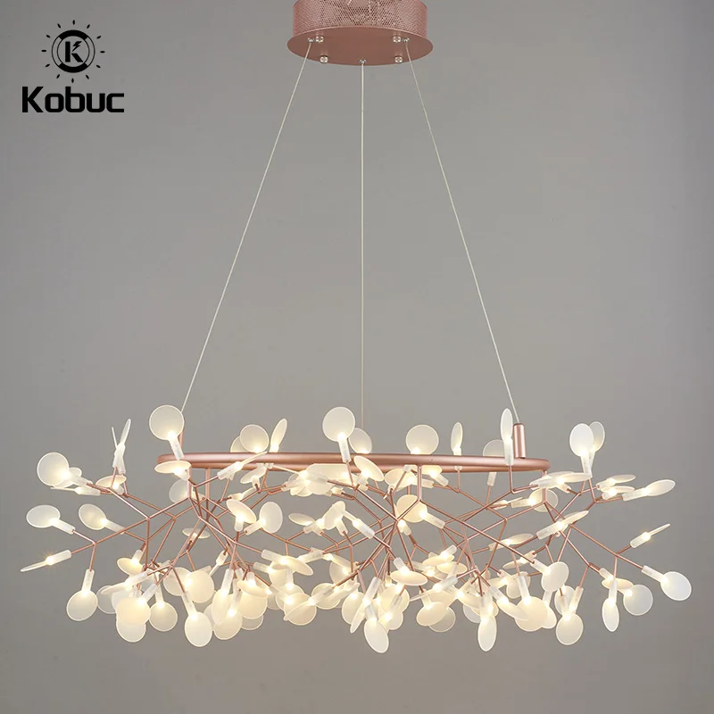 

Kobuc Modern Stylish Firefly LED Chandelier Light Tree Branch Chandelier Lamp Decorative Ceiling Chandelies Hanging Lighting