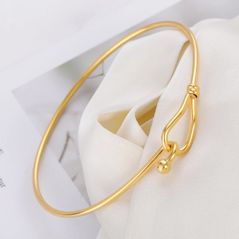 Minimalist Knot Bangles Bracelet Femme Bridesmaid Party Jewelry Stainless Steel Adjustable Bracelets Pulseras Mujer Moda 2023