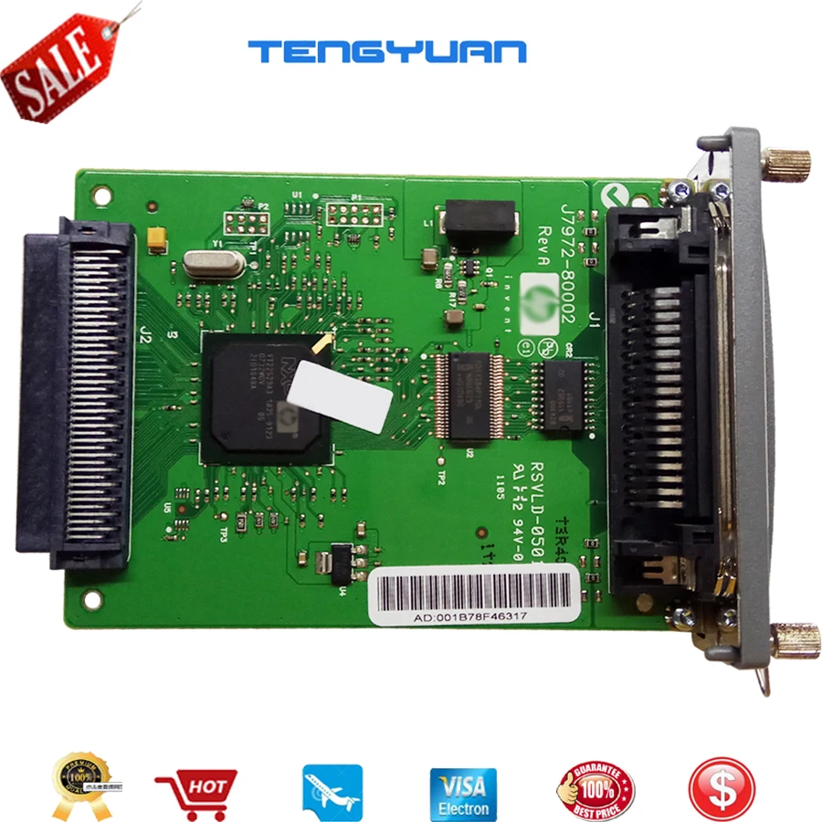 

2PCX Original for HP 1284B Parallel EIO Card J7972G use for P3015 P3015DN P4015 Parallel EIO Card Printer parts on sale