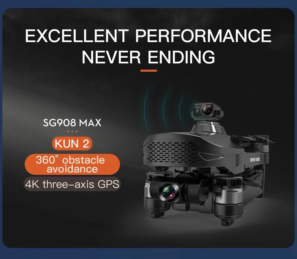 SG908 MAX Drone 4K HD Camera 3KM distance 5G Wifi GPS FPV VS SG907 MAX Brushless Obstacle Avoidance RC Helicopter Dron VS F11